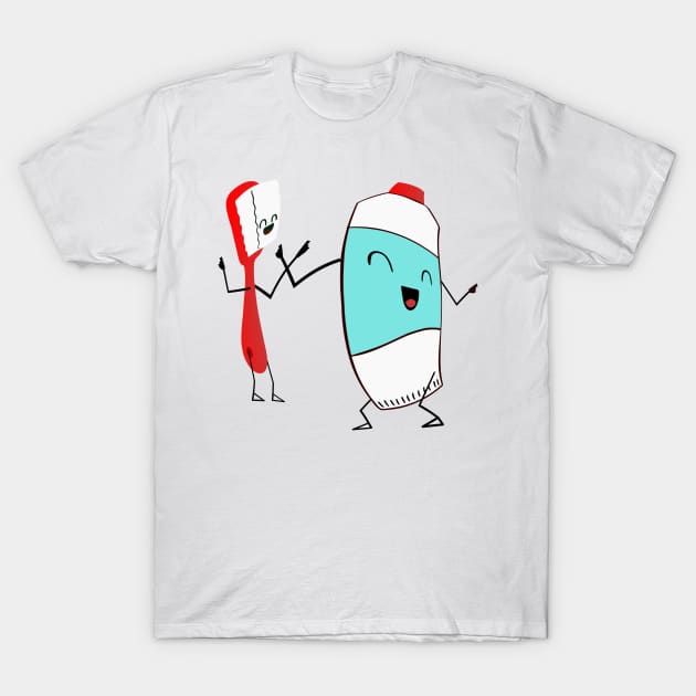 Toothbrushes and toothpaste vibes T-Shirt by jaml-12